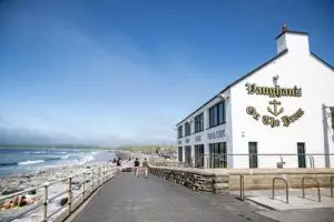 Exterior photo of Vaughan's on the Prom and Lahinch beach